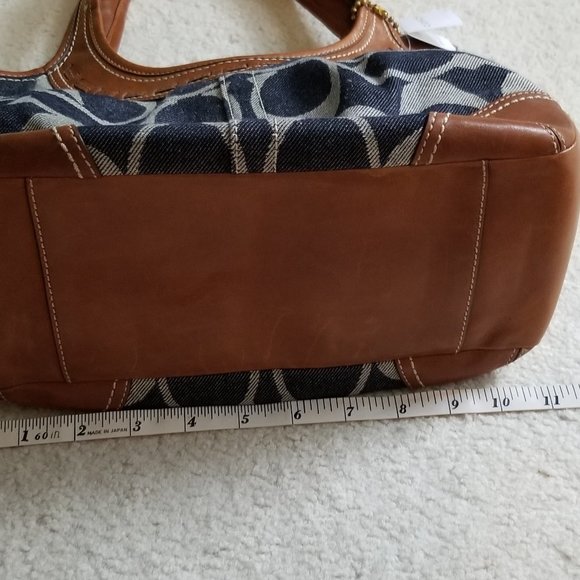 Vintage Coach Leather and Denim Collection Bag - Picture 12 of 14